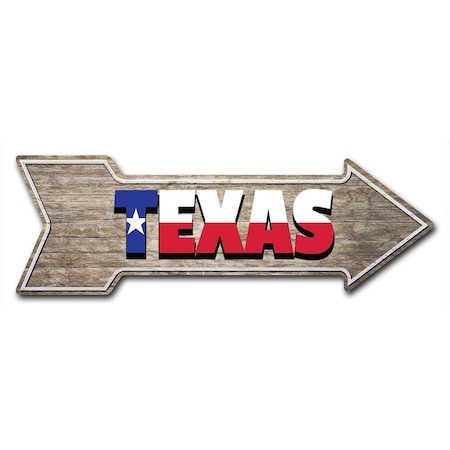 Signmission Texas Arrow Decal Funny Home Decor 30in Wide D-A-10-999576